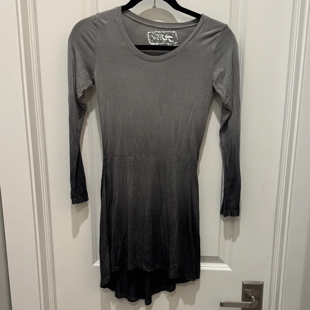 Erge Charcoal Ombre Long Sleeve dress